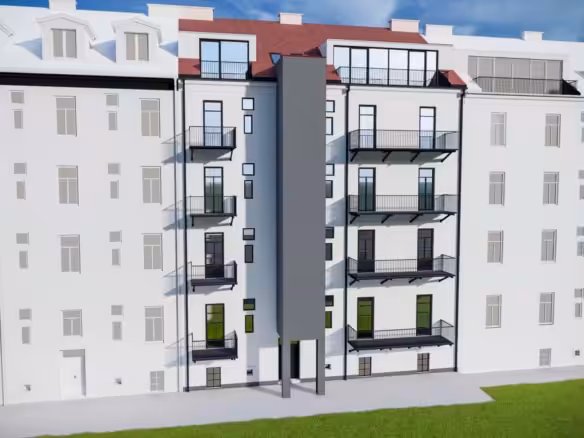 Rendering Innenhofseitig