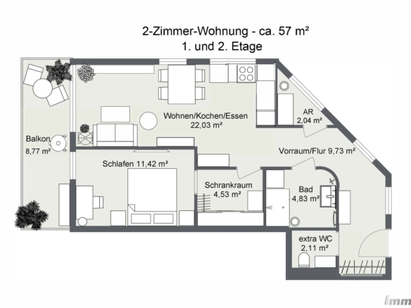 Grundriss_1. und 2. Etage_Top 2 und 4