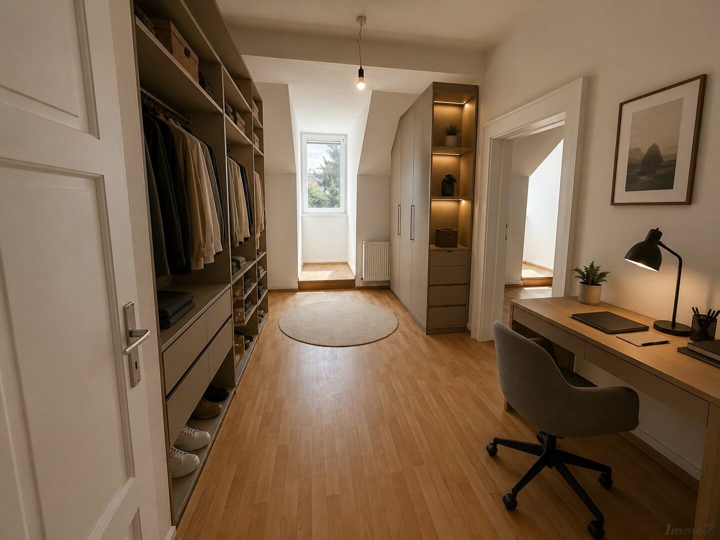 Ankleide mit Homeoffice