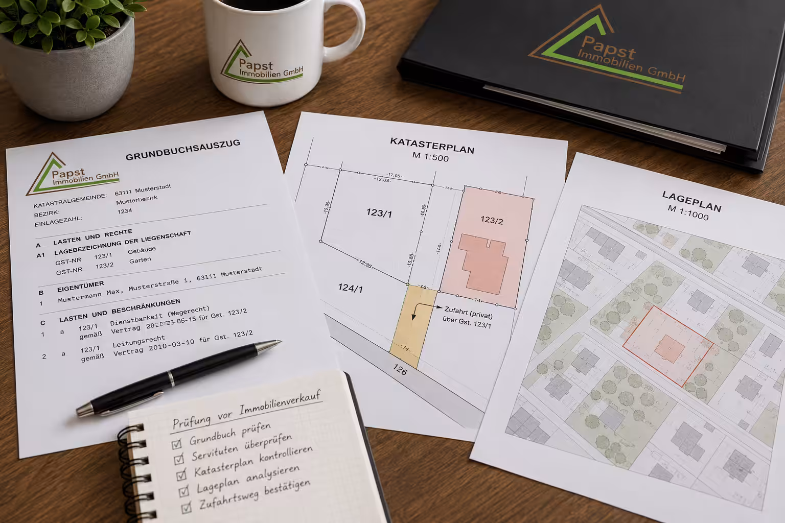 Prüfung von Grundbuch und Servituten vor dem Immobilienverkauf.
