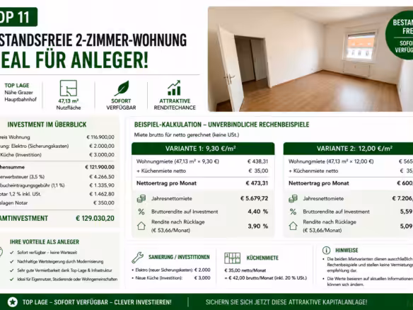 Übersicht Investition
