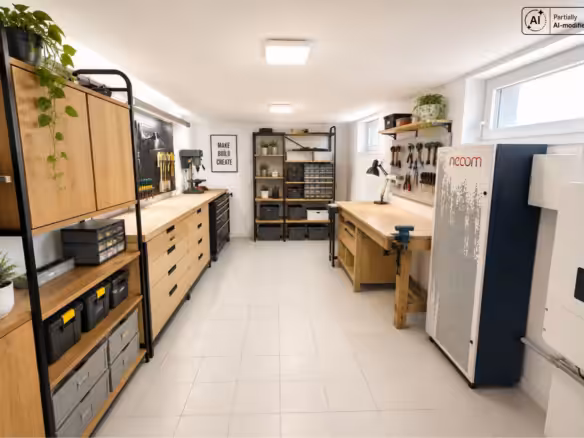 Hobbywerkstatt im Keller