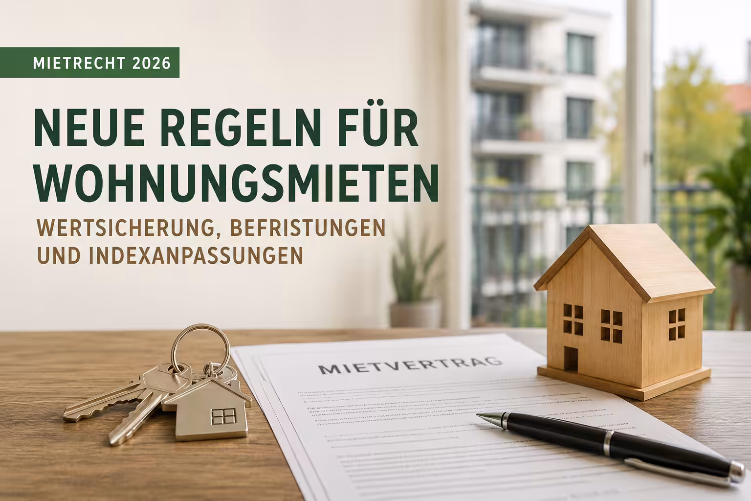 Mietrecht 2026 in Österreich – neue Regeln für Wohnungsmieten, Wertsicherung, Befristungen und Indexanpassungen