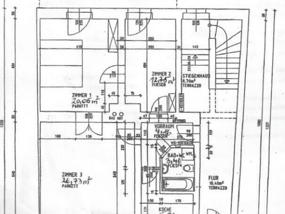 Grundriss Wickenburgasse 22 Top 1