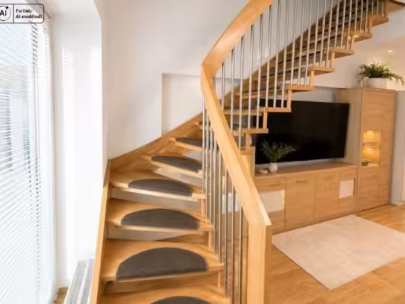 edle Holztreppe