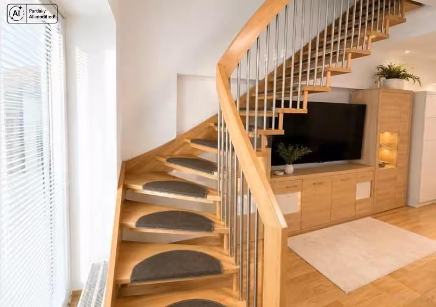edle Holztreppe