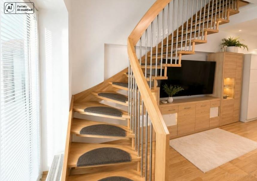 edle Holztreppe