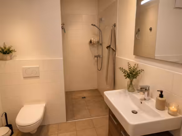 Badezimmer mit Walk-In-Dusche!