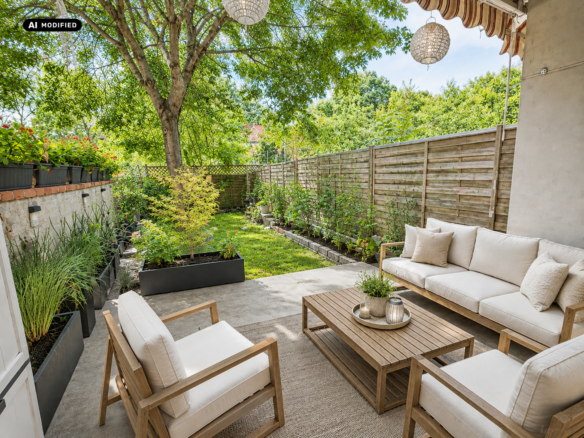 Terrasse mit eigenem Garten