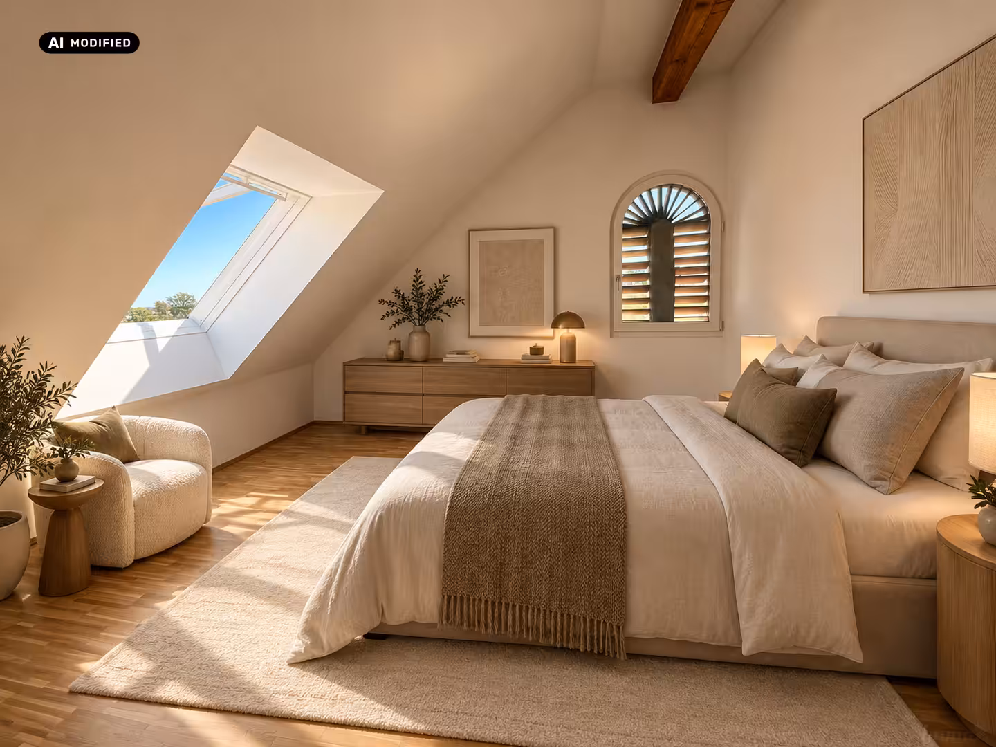 helles Schlafzimmer