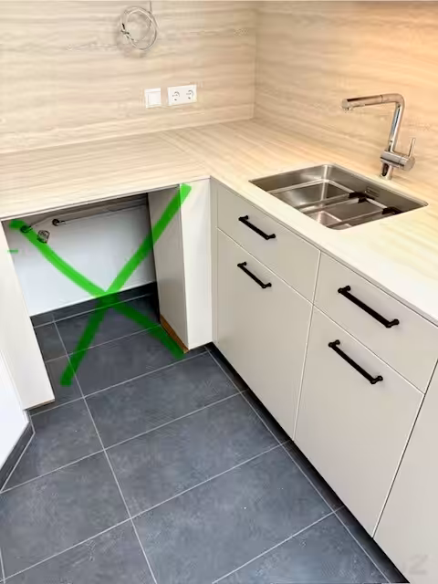 Platz für die Waschmaschine