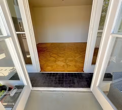 Blick ins Schlafzimmer