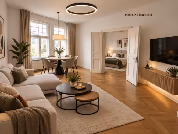 KI generiert Wohnzimmer