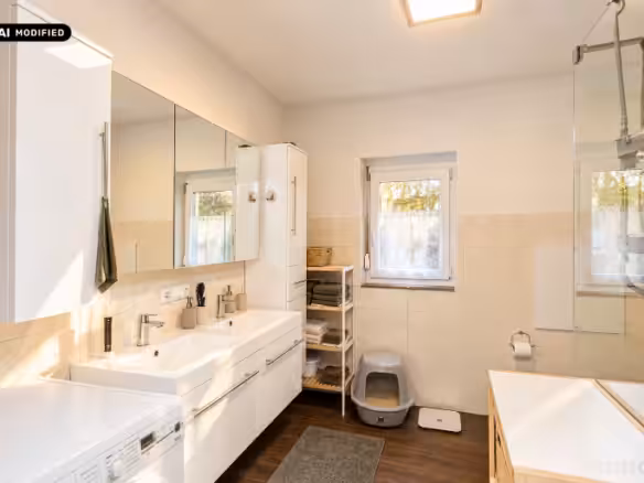Helles modernes Badezimmer mit Holzdetails_resized_1