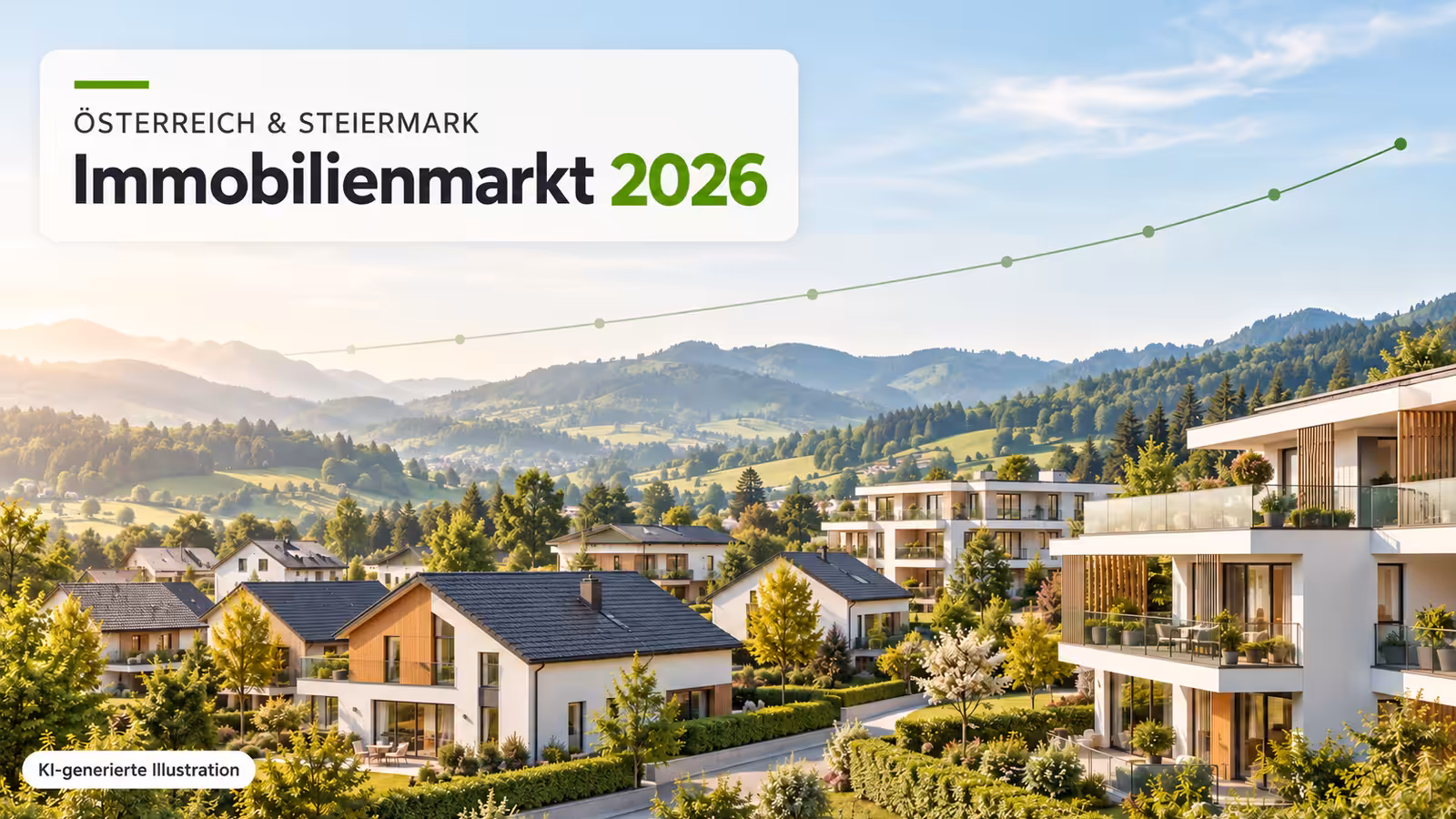 Illustration zur Entwicklung der Immobilienpreise 2026 in der Steiermark